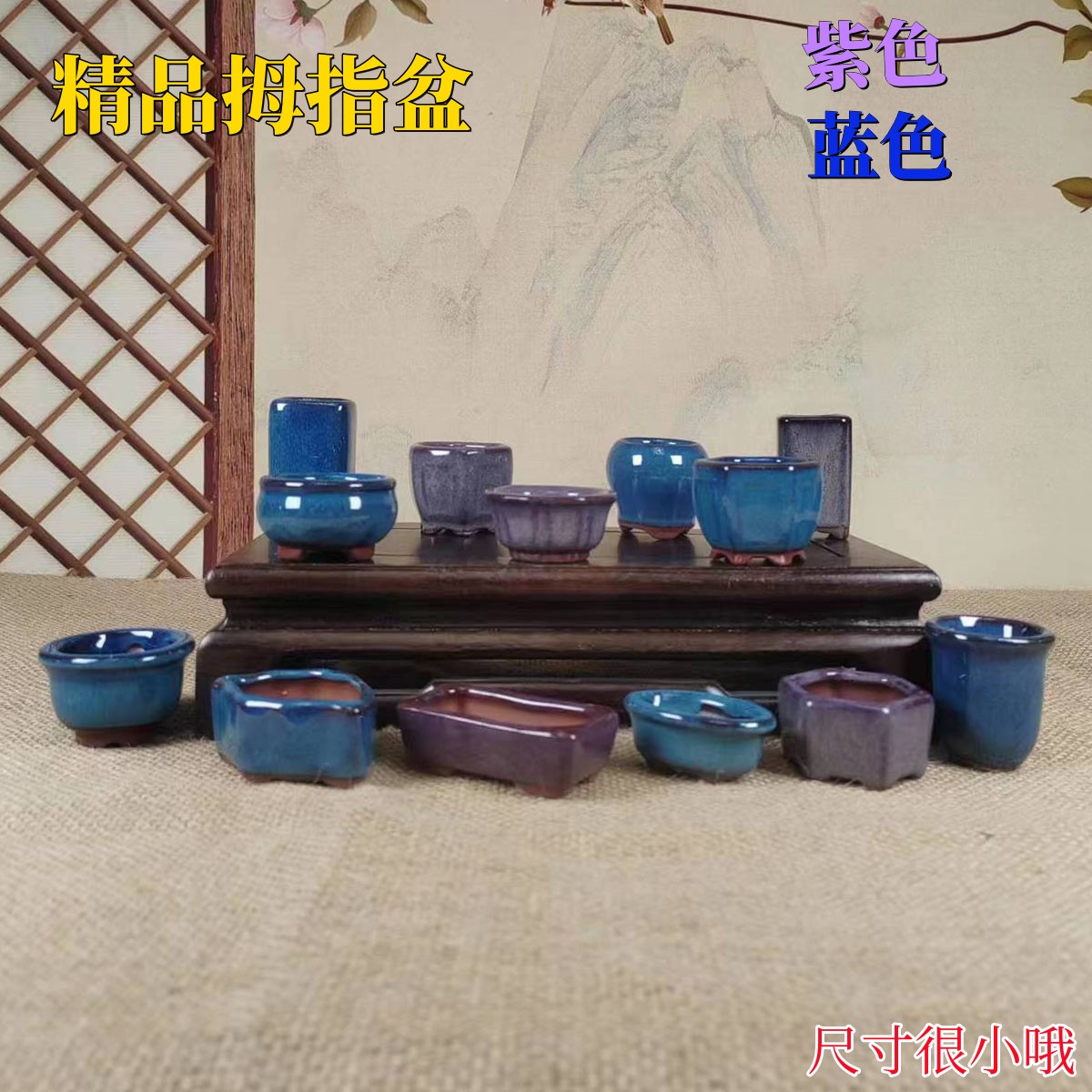 紫砂简约多肉袖珍拇指盆