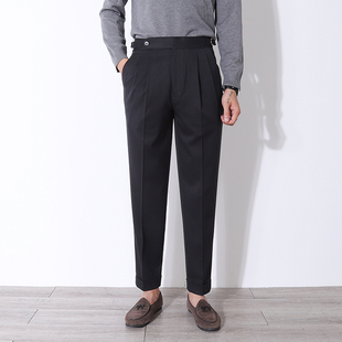 秋季美式复古高腰廓尔格军裤库尔喀直筒休闲裤那不勒斯休闲西裤男