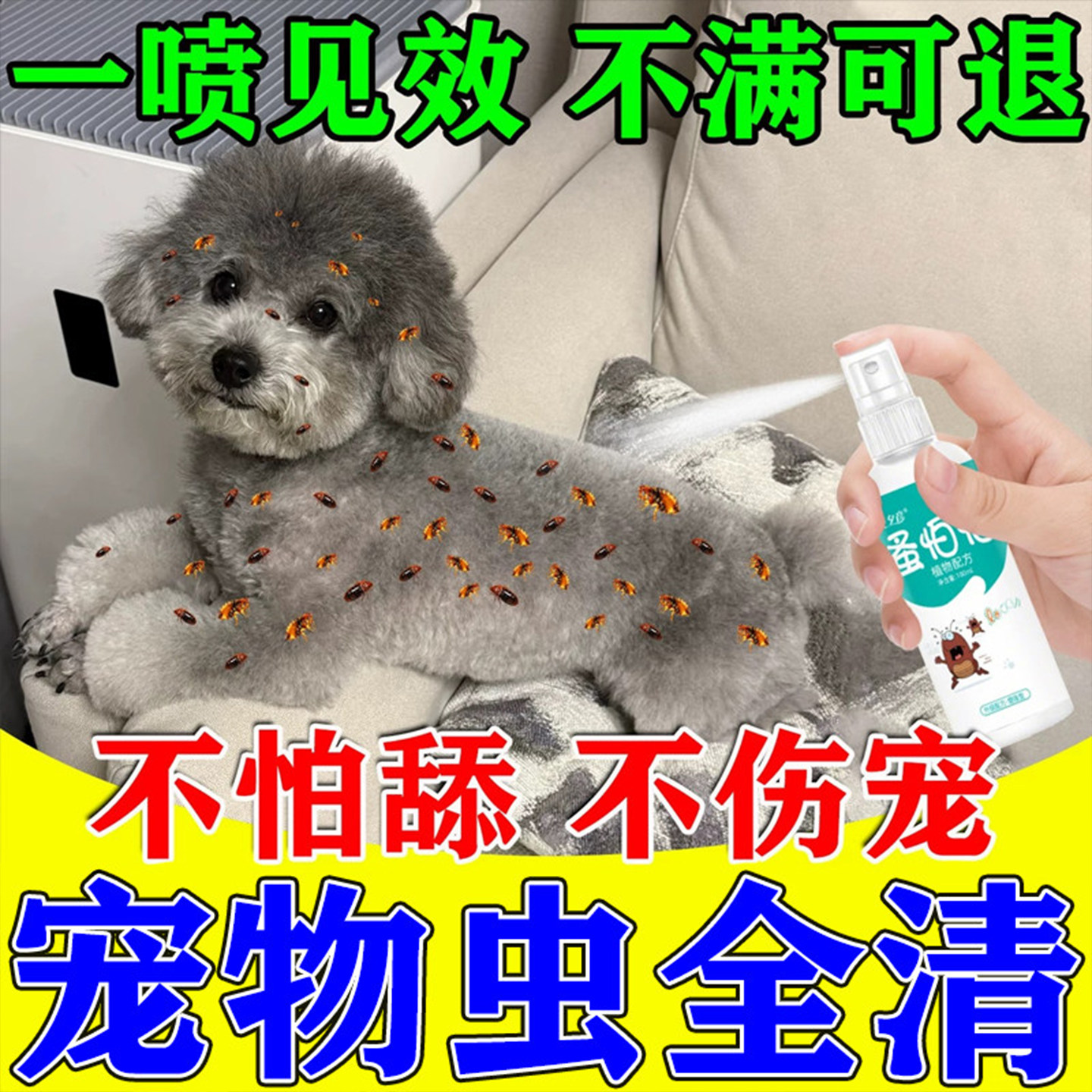狗去跳蚤除虱子体内外驱虫外出