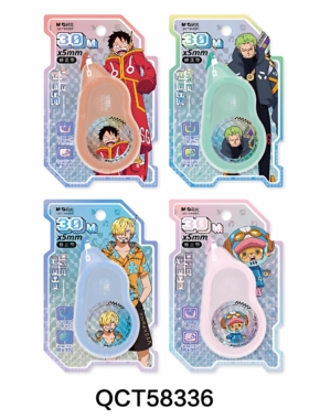 晨光航海王迎战未来修正带QCT58336白30M 联名涂改带  学生高颜值改正带