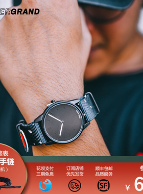 hypergrand新品哈派格手表女正品进口大表盘简约防水尼龙带石英表