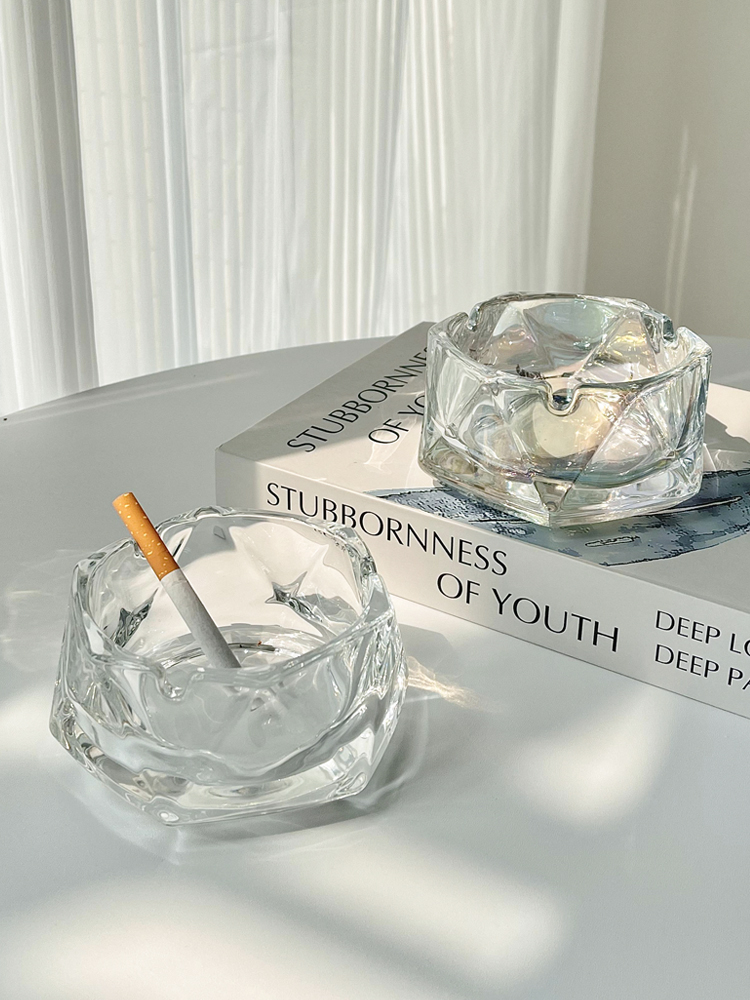 晶艺烟灰缸防飞烟灰时尚