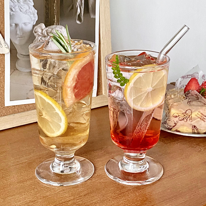 玻璃餐厅高脚果汁冷饮鸡尾酒水杯