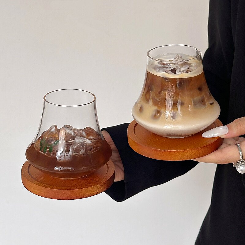 咖啡店用复古美式拿铁杯酒杯