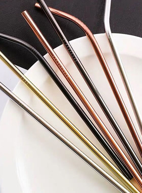 循环使用304不锈钢吸管 创意网红吸管环保金属吸管21cm奶茶吸管