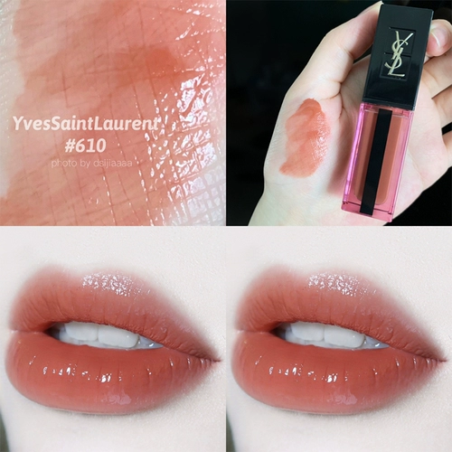 Ysl Saint Laurent Light Lip Glaze 613 612 610 618 Черная трубка 416 420 Розовая труба Глазурь 214 202