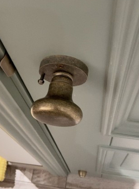 依佰利美式仿古铜浴室锁简欧式复古风球形锁黄古铜卫生间静音门锁