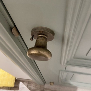 依佰利美式仿古铜浴室锁简欧式复古风球形锁黄古铜卫生间静音门锁