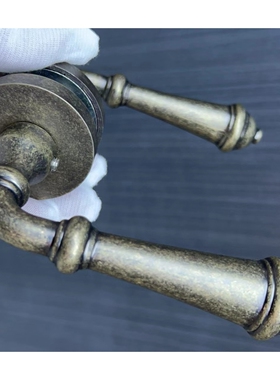 依佰利欧式仿古门锁做旧古铜色室内中古风房门锁卧室静音磁吸门锁