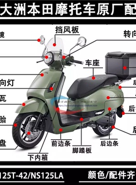 适用新大洲本田摩托车NS125LA外壳SDH125T-42A边条前大灯内箱面板