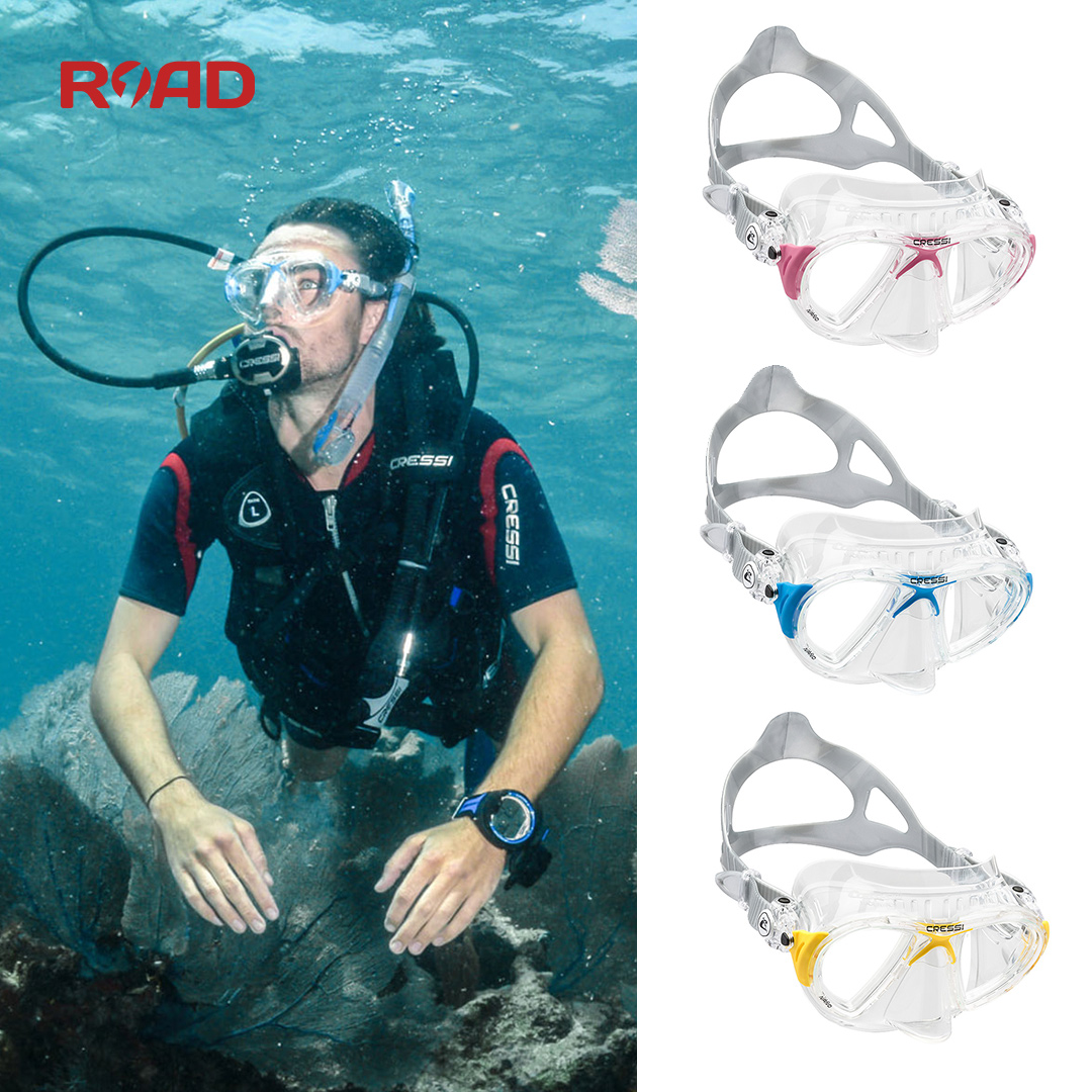 CRESSI专业面镜自由潜硅胶高清
