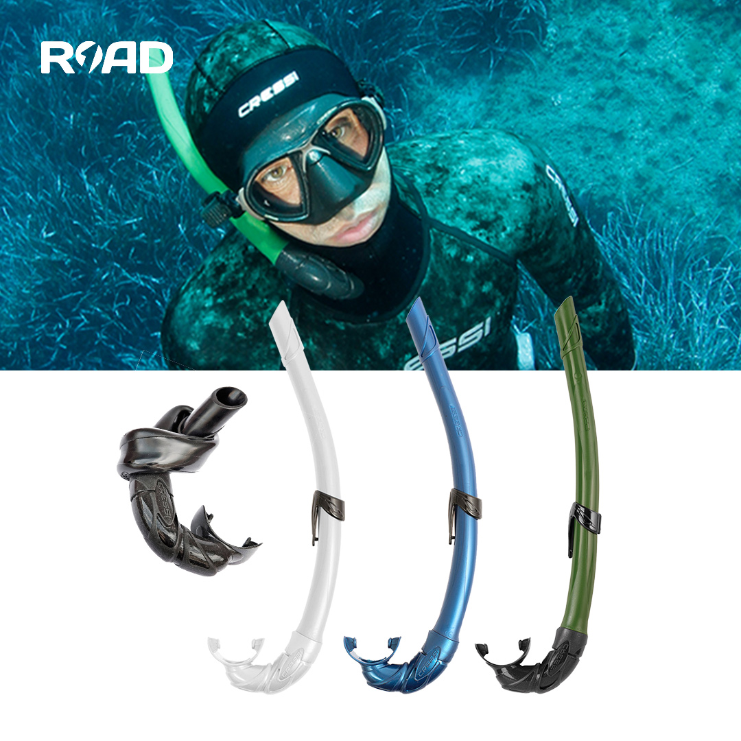 Cressi自由潜湿式呼吸管硅胶