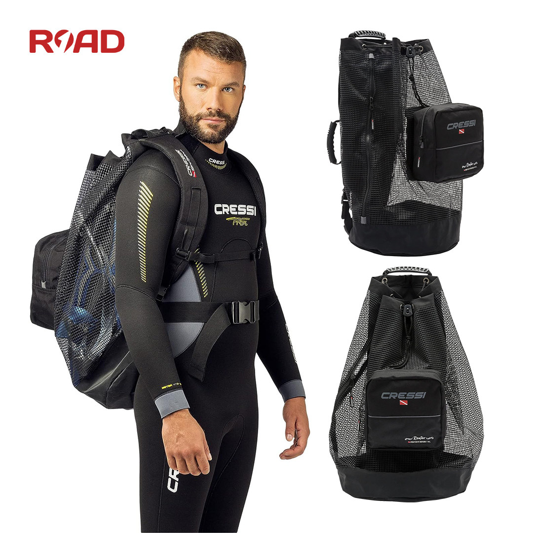 cressi潜水双肩网袋大容量收纳