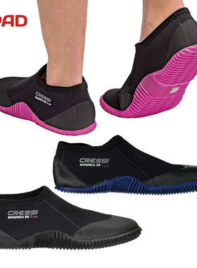 Cressi Minorca 专业潜水靴短款水肺装备潜水鞋耐磨防割沙滩鞋3mm