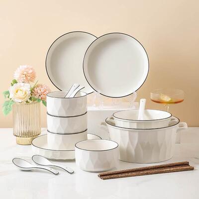 Set of 5 plates family plate ceramic fruit dish dish dish