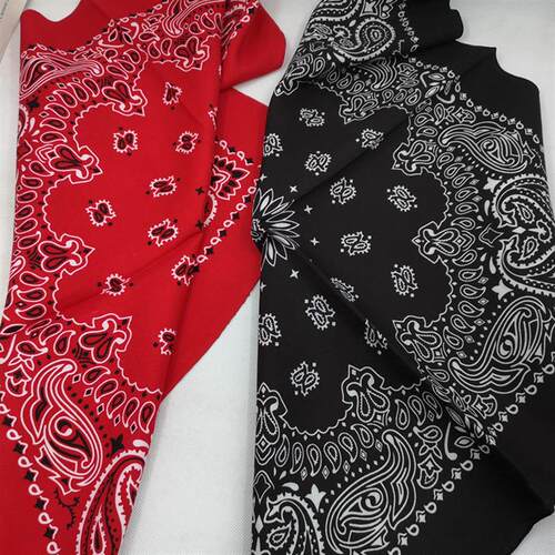 6060cm 100% Cotton Black Red HipHop Paisley Bandanas Scarf