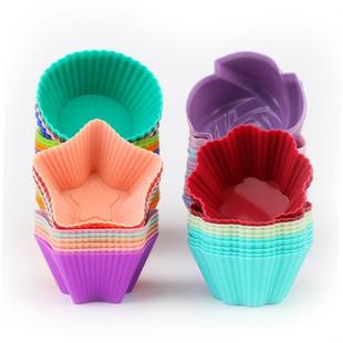 New Silicone Cupcake Mold Heart 6pcs Cake Muffin Mold Bakewa