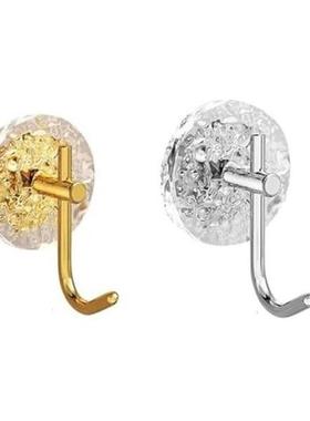 2PCS Wall Hooks, PunchFree Adhesive Hooks for Hanging