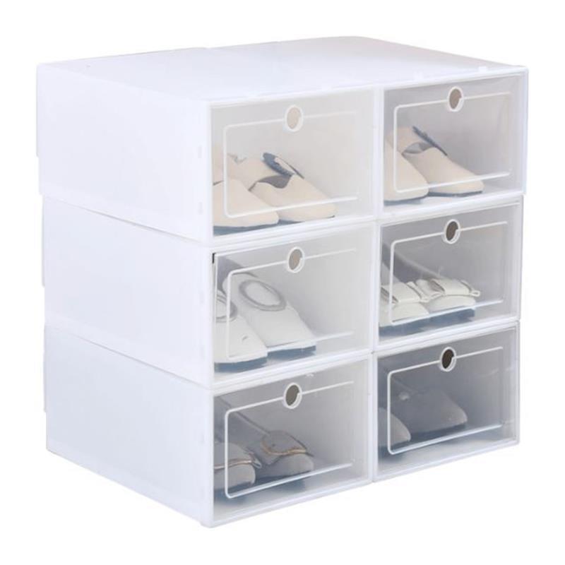 3PCS Transparent plastic shoe box dustproof Shoes cabinet