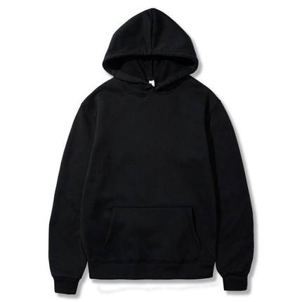 Mens Hoodies Pullover Classic Black Hoodie for Men Casu