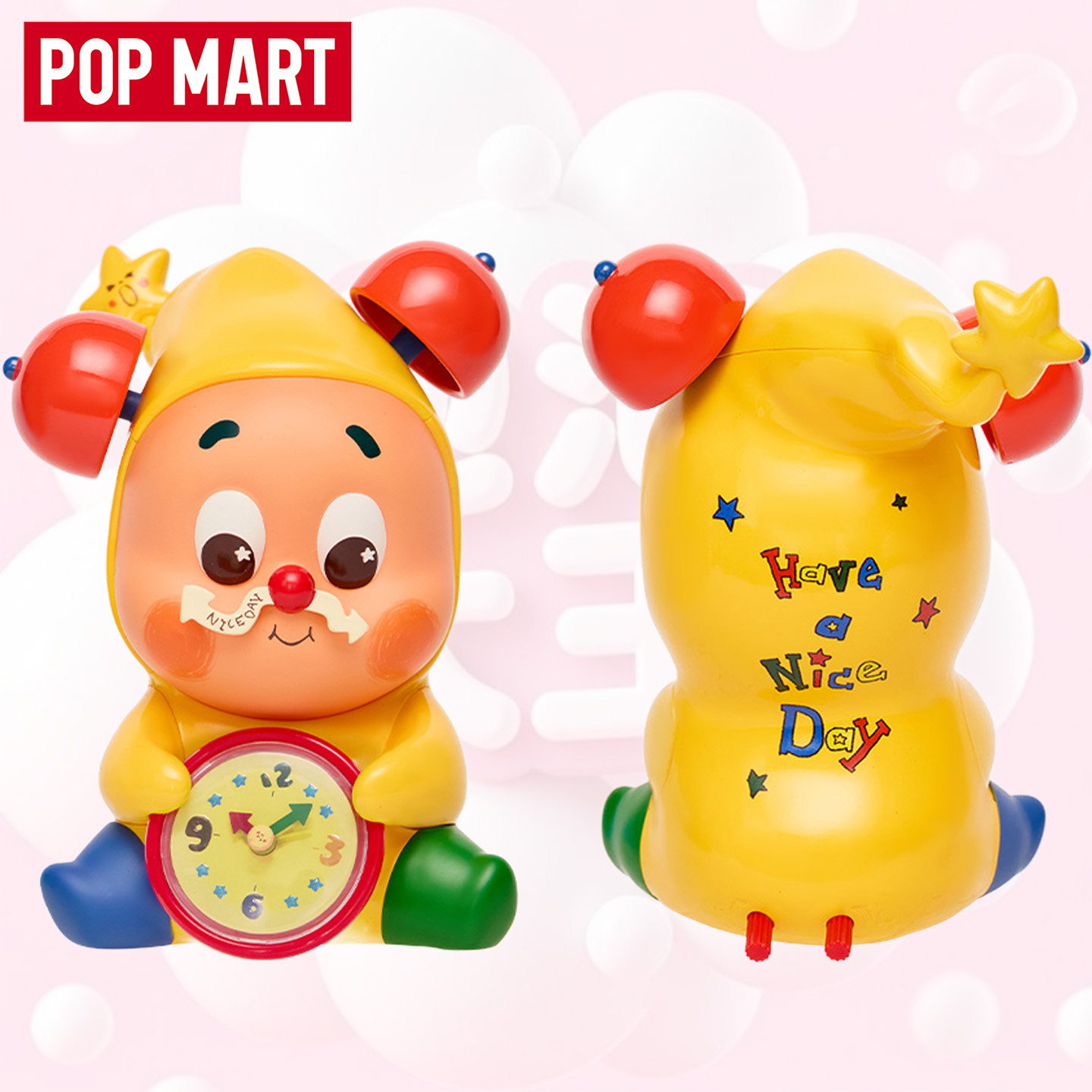 POPMART泡泡玛特123！星星人系列闹钟摆件潮流周边家居摆件新品