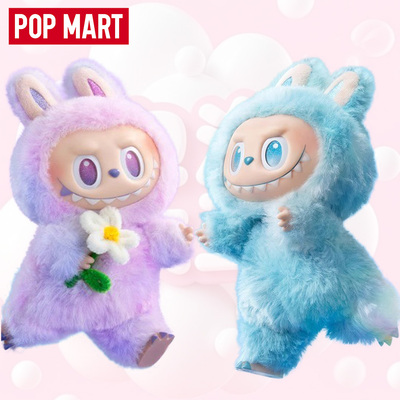 泡泡玛特LABUBU搪胶毛绒挂件公仔