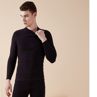 双面中高领加绒加厚紧身保暖内衣