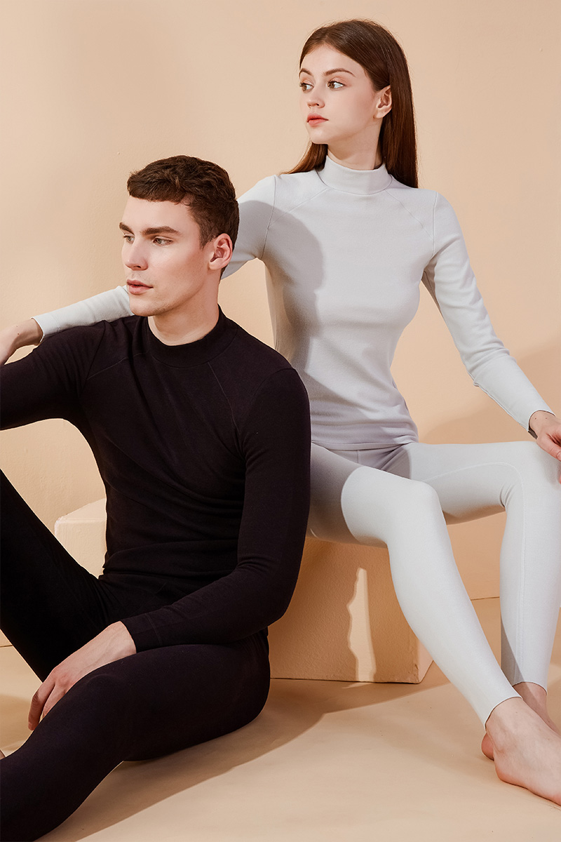 高领无痕德绒发热情侣保暖内衣套装加绒加厚女单件上衣男秋衣秋裤,女士内衣/男士内衣/家居服,保暖上装,淘宝优惠券,粉丝福利购,淘宝优惠卷