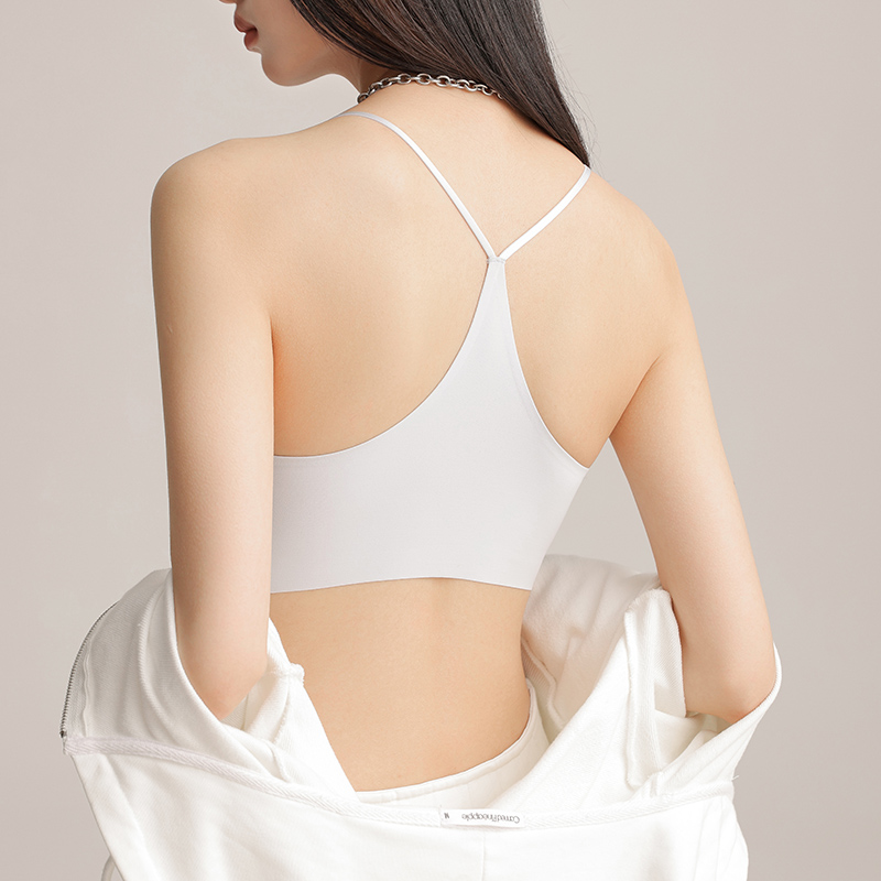 Y型美背冰丝吊带背心女夏季薄款带胸垫可外穿运动上衣万能打底夏