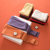 秋冬季 紧身加绒加厚内穿棉毛裤 女士无痕自发热秋裤 双面德绒保暖裤