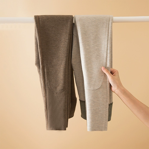 Бархатные удерживающие тепло шерстяные утепленные штаны, зимнее базовое термобелье