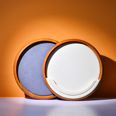 圆形珠宝首饰看货盘展示托盘木纹陈列橱窗道具多功能轻奢饰品收纳