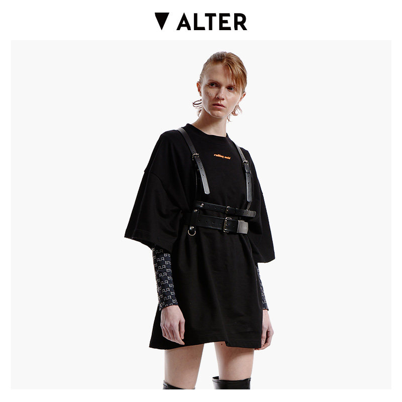 【rolling acid02设计师品牌】alter买手店error404黑色印花t恤