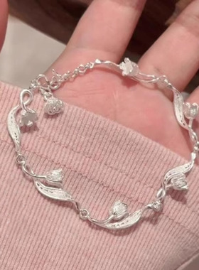 「幸福摇铃」铃兰花手链新中式精