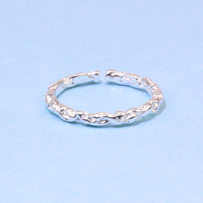 新品树枝戒指简约气质韩版关节素戒小清新活口调节学生指环