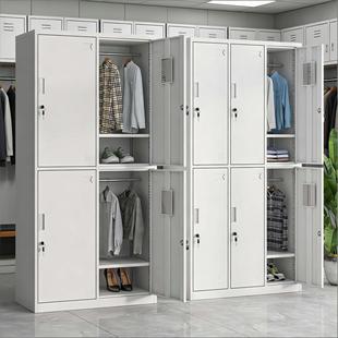 员工储物柜更衣柜宿舍带锁铁皮衣柜浴室换衣柜多门柜鞋柜工厂碗柜