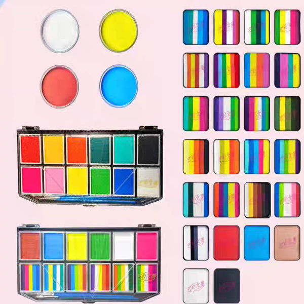 艺彩文墨舞台妆水溶彩绘膏水粉12色拼色高饱和绘画速干彩绘颜料,运动/瑜伽/健身/球迷用品,啦啦队彩绘,淘宝优惠券,粉丝福利购,淘宝优惠卷