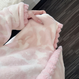 少女法兰绒冬天家居服套装 甜美风珊瑚绒2025新款 开衫 睡衣女冬季