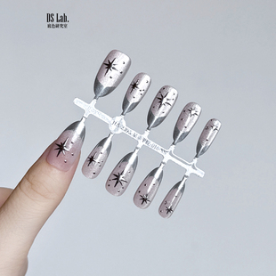 DS夏日旗袍百搭 海莉杏仁显瘦显白 手绘仙气猫眼浮雕鎏金美甲 3款