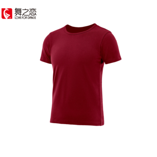 舞之恋现代舞演出服短袖 显瘦练功形体服艺考学生舞蹈服男 黑色修身