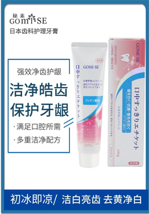 日本进口牙膏GOMISE秘素乳酸菌酵素清新防蛀固齿140克含氟微氟