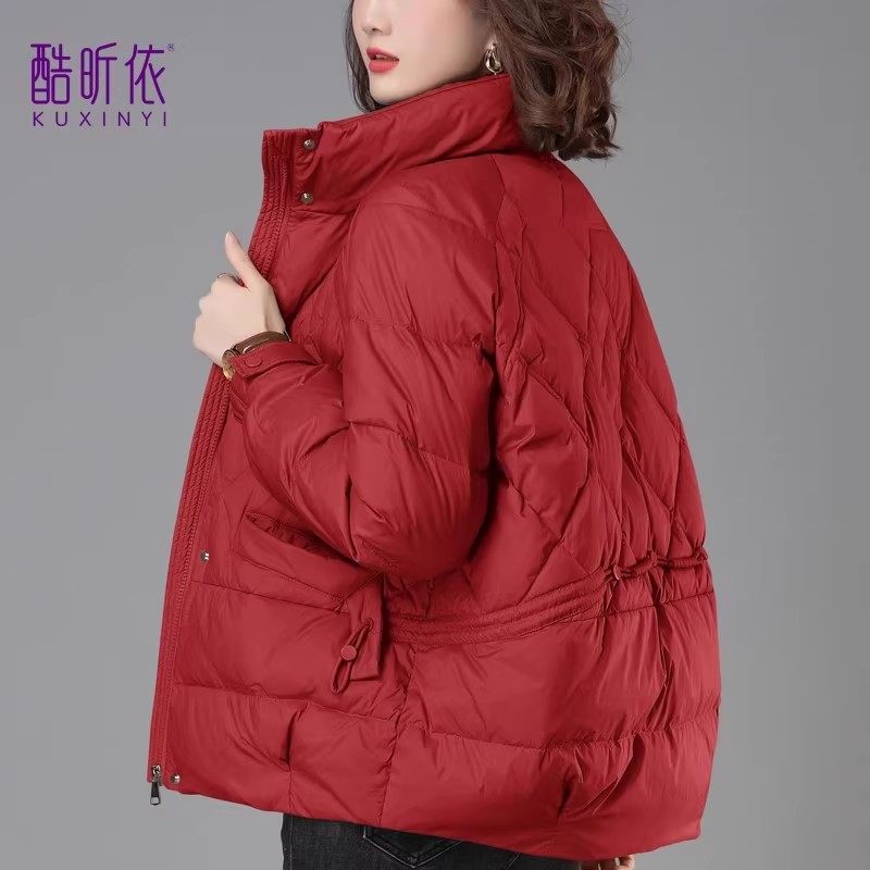 中年妈妈短款羽绒服女2025年新款大码宽松加厚保暖冬天外套白鸭绒,女装/女士精品,羽绒服,淘宝优惠券,粉丝福利购,淘宝优惠卷