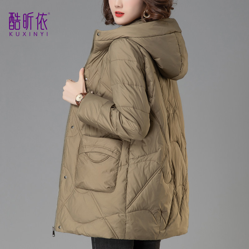 羽绒棉服棉衣女中长款冬季2025新款韩版宽松加厚休闲棉袄加厚外套