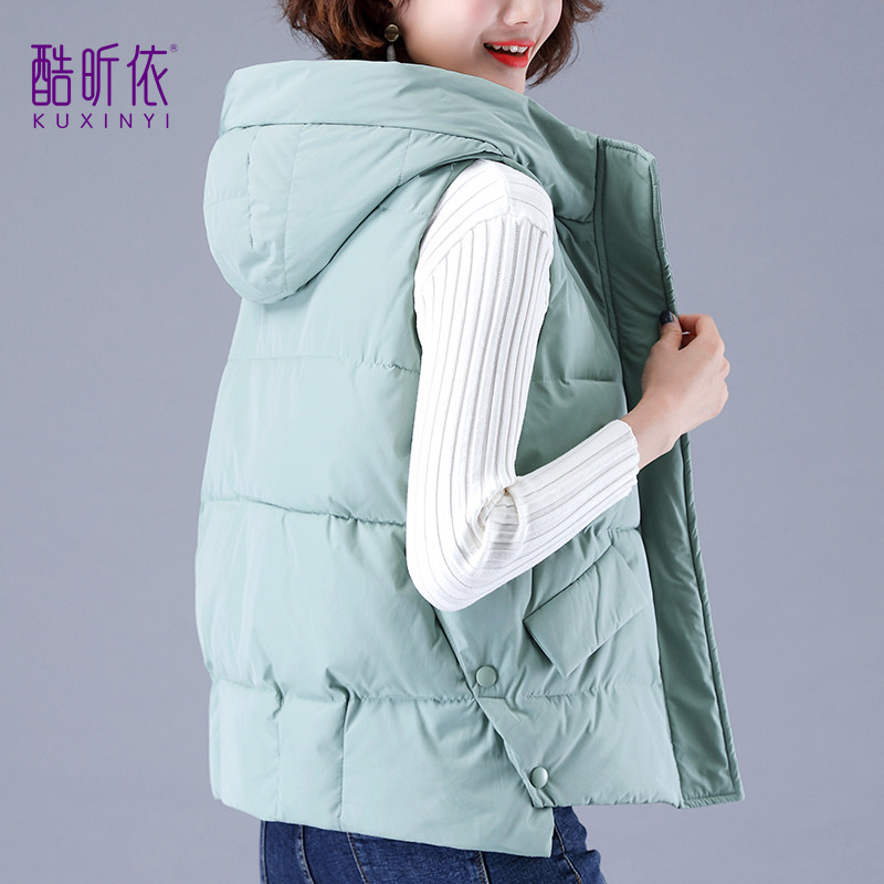 羽绒棉马甲女短款2026春秋冬新款韩版宽松轻薄背心坎肩马夹外穿潮