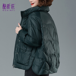 短款羽绒服女2025年冬季新款时尚洋气宽松休闲中年妈妈装加厚外套