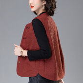 盘扣坎肩 休闲马夹背心国风新中式 中年妈妈短马甲女2026新款 春秋装