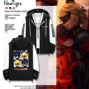 瓢虫雷迪周边黑猫诺儿马丽娜动漫吧唧同人二次元夏季男轻薄防晒衣