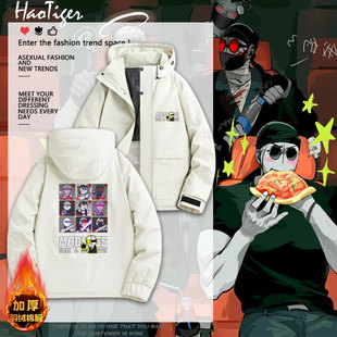 暴力迪吧周边游戏二次元动漫羽绒棉服加厚棉衣男女秋冬学生上衣
