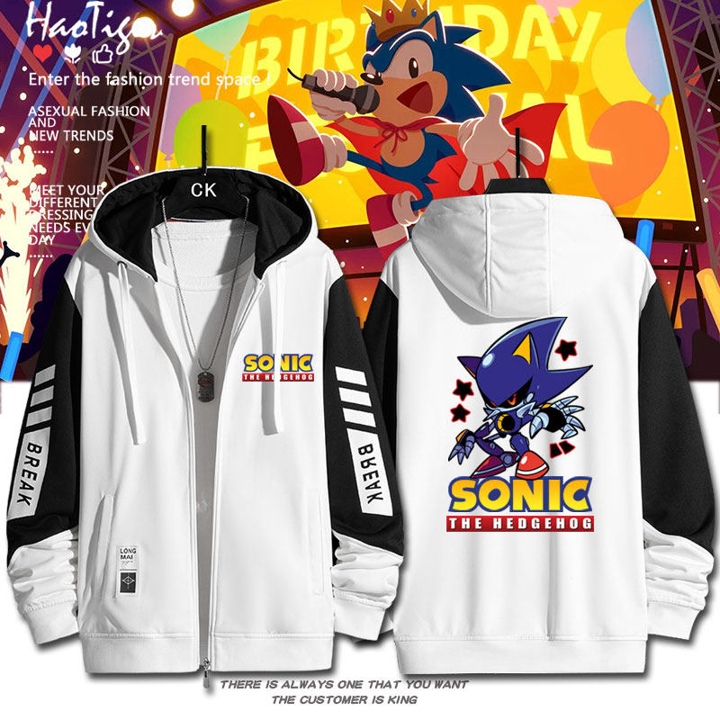 刺猬索尼克卡通周边拉链卫衣男女二次元长袖学生开衫外套秋冬衣服