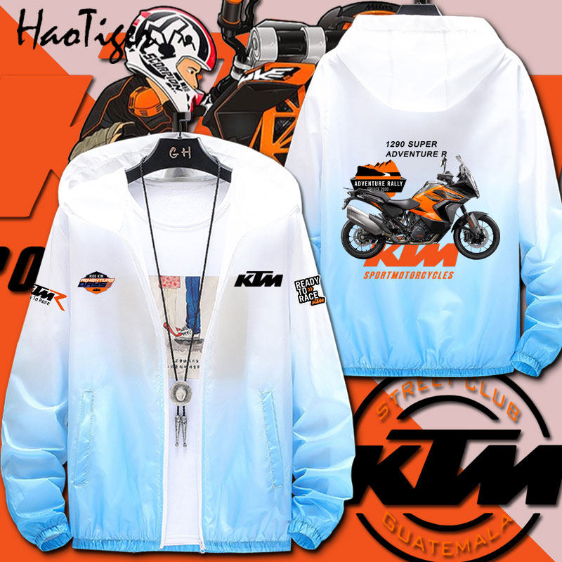Ktm车队摩托车比赛服重机车越野夏季防晒男女青少年休闲外套衣服